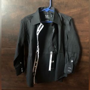 NWT Elie Balleh BOYS BLACK DRESS SHIRT size 5